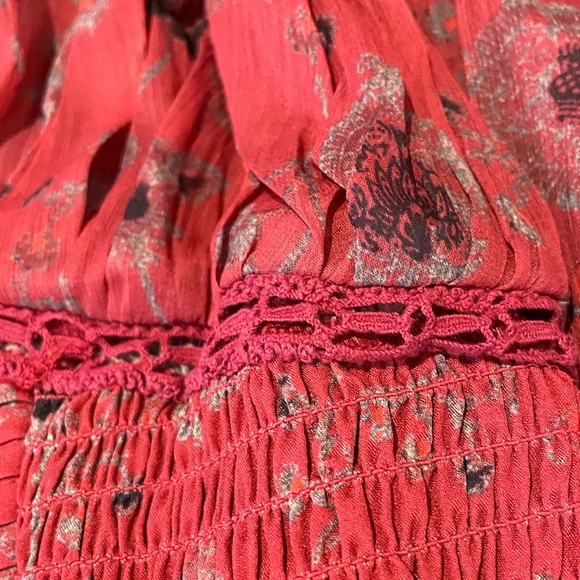 🆕 FREE PEOPLE Brunch Date Corset Bodysuit - Romantic Red - NWT - Picture 5 of 11